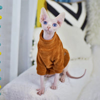 HKM-7015741 Sphinx Cat Clothes in Caramel Brown - Sizes XS to XXL Available