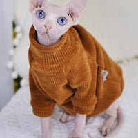 HKM-7015741 Sphinx Cat Clothes in Caramel Brown - Sizes XS to XXL Available