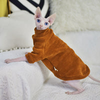 HKM-7015741 Sphinx Cat Clothes in Caramel Brown - Sizes XS to XXL Available