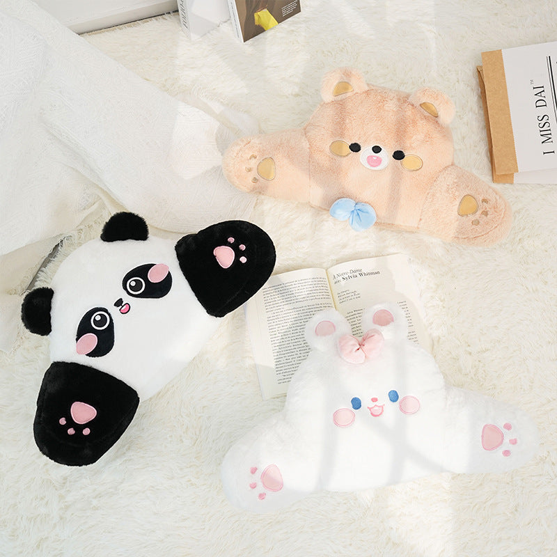 HKM-701587 Cozy Cartoon Plush Panda Sofa Pillow - Decorative Cushion for Comfort