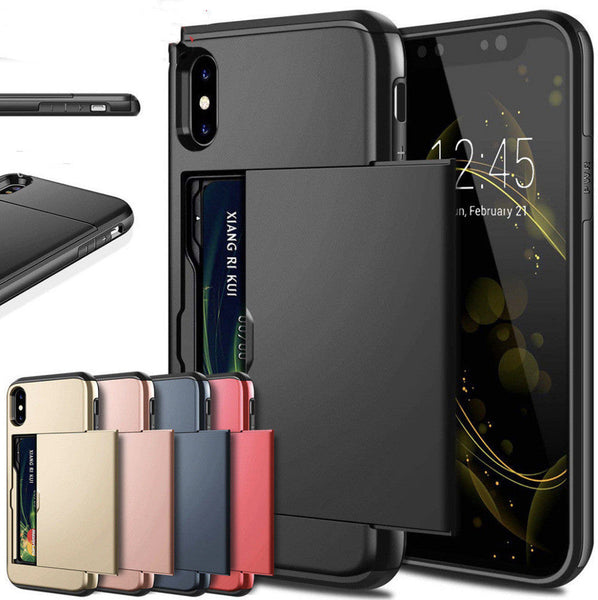HKM-701843 Shockproof Hybrid Phone Case for iPhone Models - TPU Material, Solid Color Options