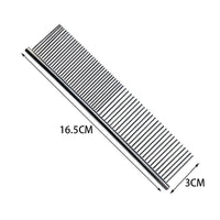 HKM-7018941 Stainless Steel Pet Comb - 16.5cm Long, Durable and Lightweight with Precision Needle Design