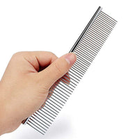 HKM-7018941 Stainless Steel Pet Comb - 16.5cm Long, Durable and Lightweight with Precision Needle Design