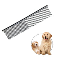 HKM-7018941 Stainless Steel Pet Comb - 16.5cm Long, Durable and Lightweight with Precision Needle Design