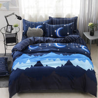HKM-701907 Floral Plant Pattern Aloe Cotton 4-Piece Bedding Set in Multiple Sizes