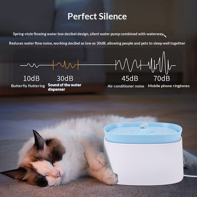 HKM-7019197 Automatic Cat Water Fountain with Water-Level Cutoff Pump - Multiple Colors Available