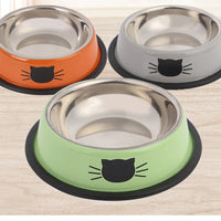 HKM-7019325 Colorful Stainless Steel Non-Slip Pet Bowls for Dogs and Cats - Set of 2/3