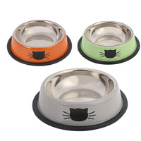 HKM-7019325 Colorful Stainless Steel Non-Slip Pet Bowls for Dogs and Cats - Set of 2/3