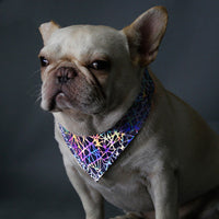 HKM-7020733 Gray Dog Scarf and Saliva Towel - Durable Polyester, Available in 3 Sizes (S, M, L)