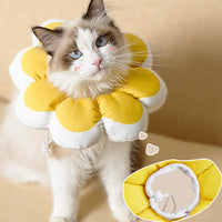 HKM-7021117 Waterproof Anti-Bite Anti-Licking Cat Soft Collar in Stylish Sunflower and Heart Designs