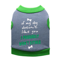 HKM-7021501 Cozy Fleece Vest for Small Dogs in Gray with Green Edge, Perfect for Autumn and Winter