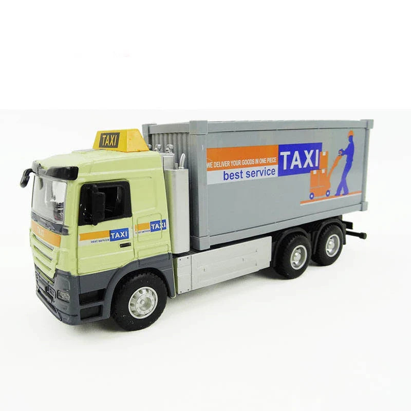 HKM-702227 1:32 Scale Diecast Truck and Van Toy Set for Kids, Construction Vehicles, Educational Play, Ideal for Ages 2-7