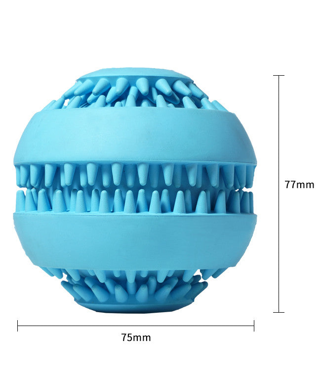 HKM-7023933 Natural Rubber Dog Molar Ball - Toothbrush Design for Effective Dental Cleaning, Available in Blue and Green