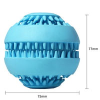 HKM-7023933 Natural Rubber Dog Molar Ball - Toothbrush Design for Effective Dental Cleaning, Available in Blue and Green
