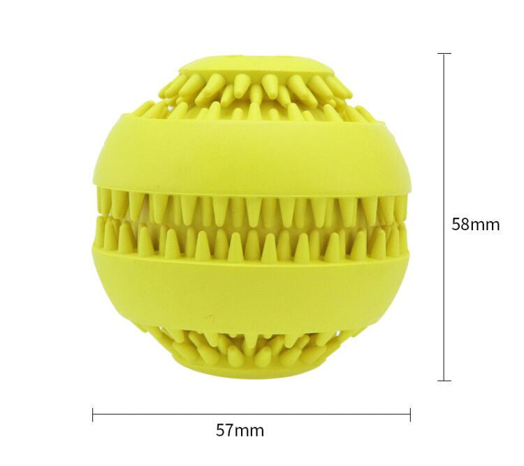 HKM-7023933 Natural Rubber Dog Molar Ball - Toothbrush Design for Effective Dental Cleaning, Available in Blue and Green