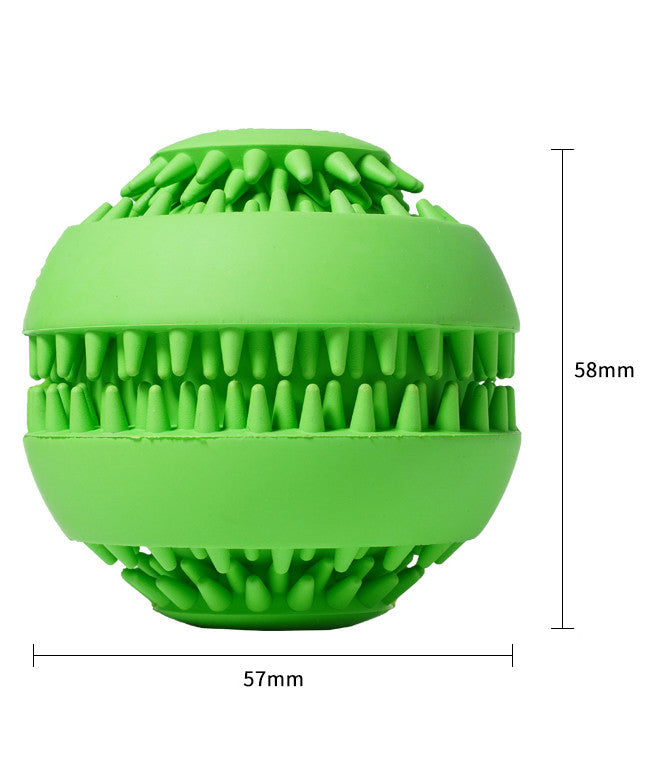 HKM-7023933 Natural Rubber Dog Molar Ball - Toothbrush Design for Effective Dental Cleaning, Available in Blue and Green
