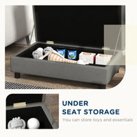 HKM-7024573 Stylish Gray Pet Sofa for Small Dogs with Storage Solution, Easy Assembly and Cozy Cushion
