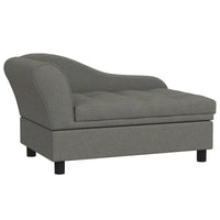 HKM-7024573 Stylish Gray Pet Sofa for Small Dogs with Storage Solution, Easy Assembly and Cozy Cushion