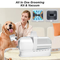 HKM-7024701 7-in-1 Multifunctional Pet Grooming Device with Vacuum Trimming for Dogs