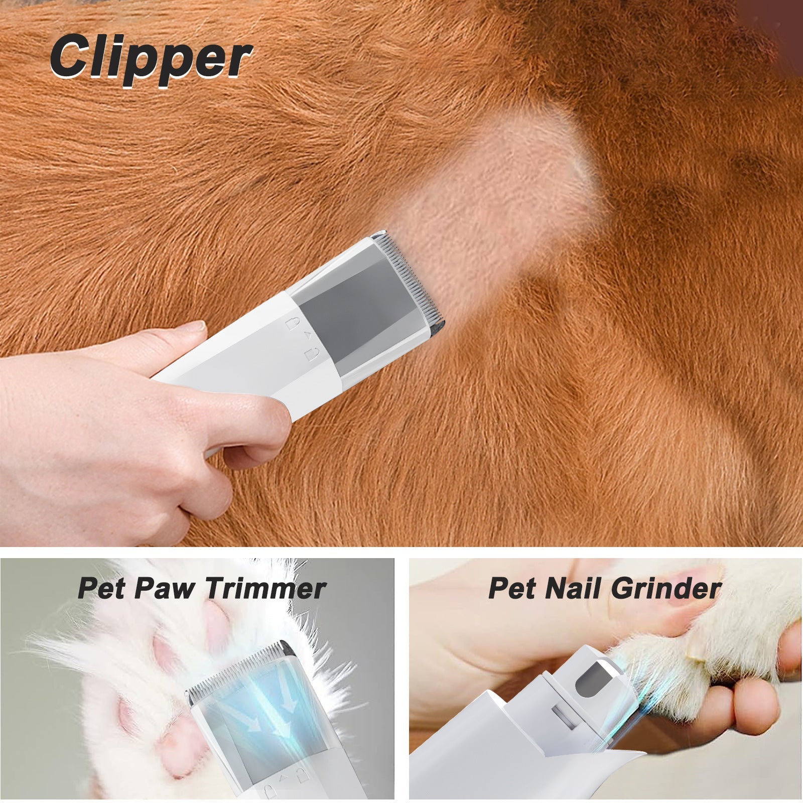 HKM-7024701 7-in-1 Multifunctional Pet Grooming Device with Vacuum Trimming for Dogs