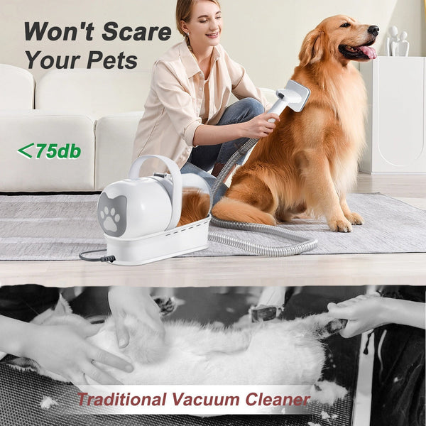 HKM-7024701 7-in-1 Multifunctional Pet Grooming Device with Vacuum Trimming for Dogs