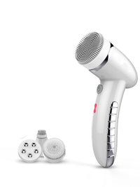 HKM-702483 Ultrasonic 4-in-1 Electric Facial Cleansing Device - 2 Gear Options in Rose Gold, Ceramic White, or Black
