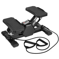 HKM-702611 Compact Mini Stepper with Resistance Bands - Quiet Home Workout Equipment with Digital Timer, Supports 330.7 lbs