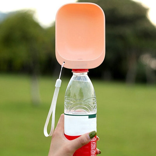 HKM-702611 Portable Candy-Colored Pet Drinking Bowl - Plastic, 13cm x 9cm, Available in Multiple Colors