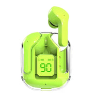 HKM-702739 Crystal TWS Mini Wireless In-Ear Earbuds with LED Display and JL Chipset for Gaming