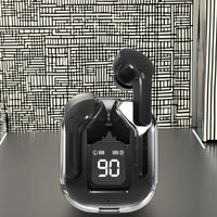 HKM-702739 Crystal TWS Mini Wireless In-Ear Earbuds with LED Display and JL Chipset for Gaming