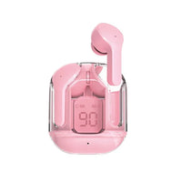 HKM-702739 Crystal TWS Mini Wireless In-Ear Earbuds with LED Display and JL Chipset for Gaming