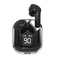HKM-702739 Crystal TWS Mini Wireless In-Ear Earbuds with LED Display and JL Chipset for Gaming