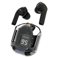 HKM-702739 Crystal TWS Mini Wireless In-Ear Earbuds with LED Display and JL Chipset for Gaming