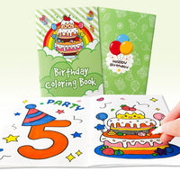 HKM-702739 Kids Coloring Book for Birthday Parties - 12 Pages of Fun Cartoon Graffiti for Ages 2 to 14