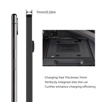 HKM-702803 Wireless Charging Board for Qi Compatible Smartphones - Central Control Design for 2018/2019 Toyota Camry - LED Indicator - 3-Coil Technology