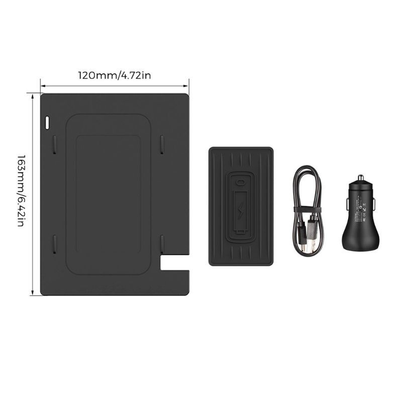 HKM-702803 Wireless Charging Board for Qi Compatible Smartphones - Central Control Design for 2018/2019 Toyota Camry - LED Indicator - 3-Coil Technology