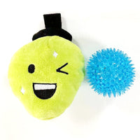 HKM-7028541 Strawberry Chocolate Plush Dog Toy in Strawberry, Green Mango, Kiwi Fruit, and Duck Pear Colors