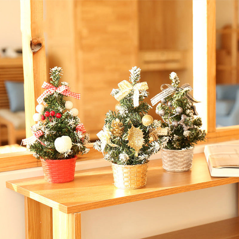 HKM-702867 PVC Mini Christmas Tree Desktop LED Light Decorations - Various Styles Available