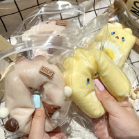 HKM-7029693 Silicone Rabbit Rice Cake Squeezing Toy in Chocolate and Poached Egg Colors