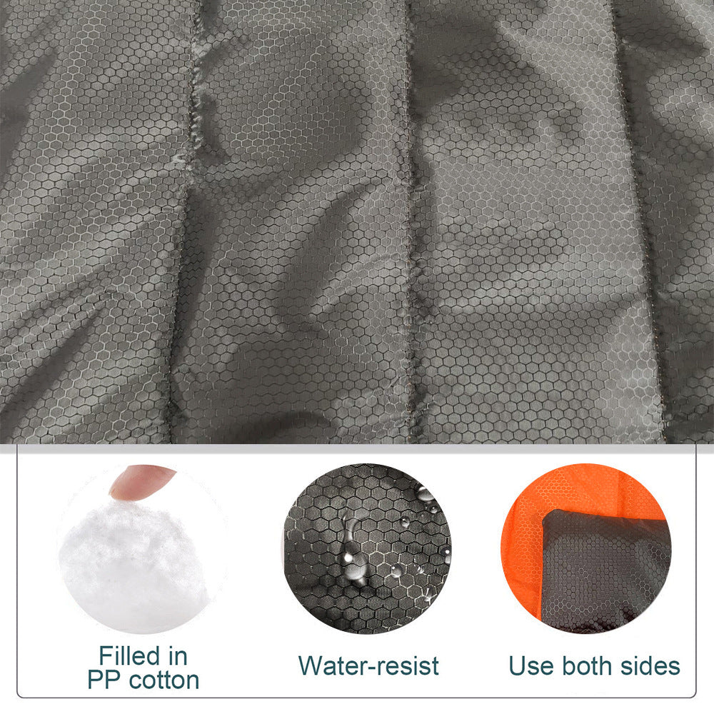 HKM-7030717 Waterproof Wear-Resistant Dog Bed with Easy-Clean Cotton Cushion and Buggy Bag, Black and Orange