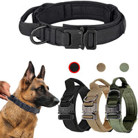 HKM-7030845 Adjustable Polyester Training Collar with Leash for Medium and Large Dogs - All Seasons, Black and Khaki Options