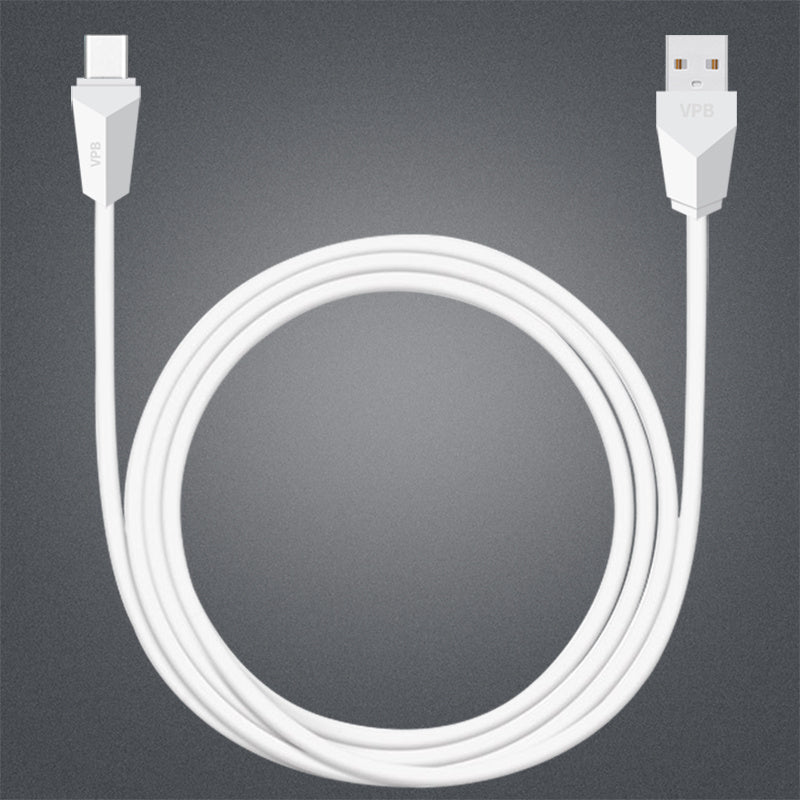 HKM-703123 Type-C Data Cable - 1m White, Dual Charging & Data Transmission, Compatible with Type-C Devices, Durable Material