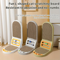 HKM-7032125 L-Shape Vertical Cat Scratching Board - Thickened, Scratch-Resistant, Durable Cat Toy
