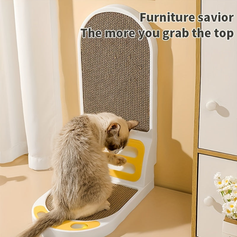 HKM-7032125 L-Shape Vertical Cat Scratching Board - Thickened, Scratch-Resistant, Durable Cat Toy