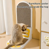 HKM-7032125 L-Shape Vertical Cat Scratching Board - Thickened, Scratch-Resistant, Durable Cat Toy