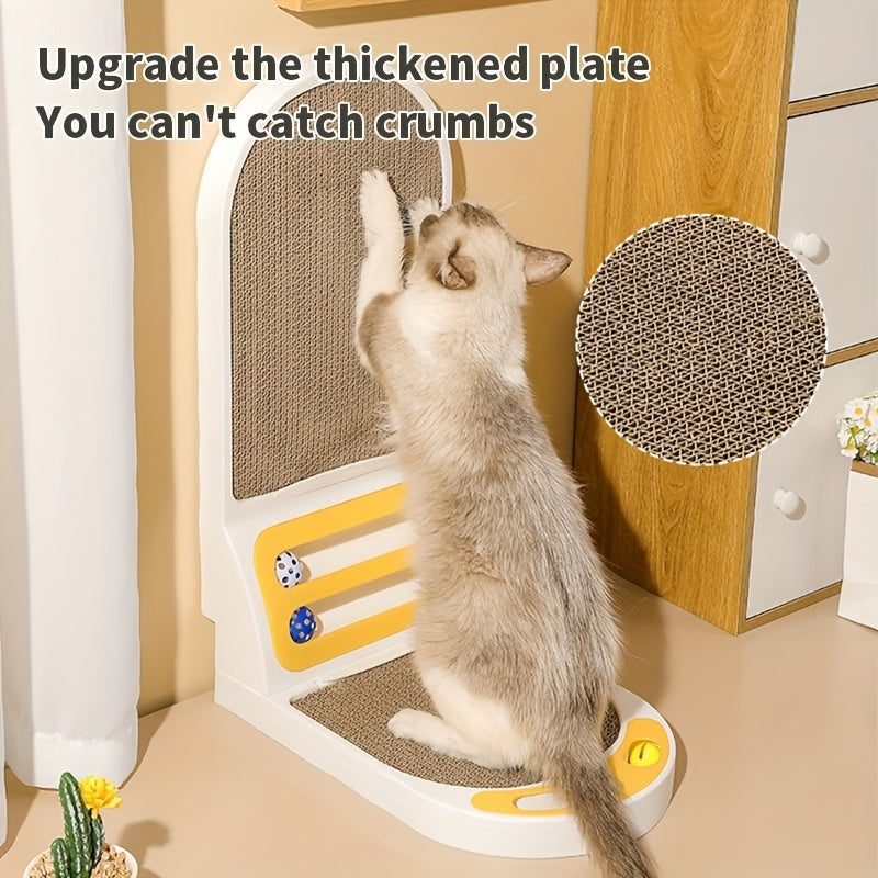 HKM-7032125 L-Shape Vertical Cat Scratching Board - Thickened, Scratch-Resistant, Durable Cat Toy