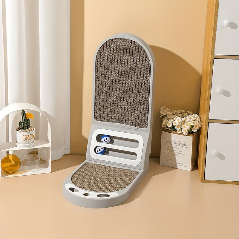 HKM-7032125 L-Shape Vertical Cat Scratching Board - Thickened, Scratch-Resistant, Durable Cat Toy