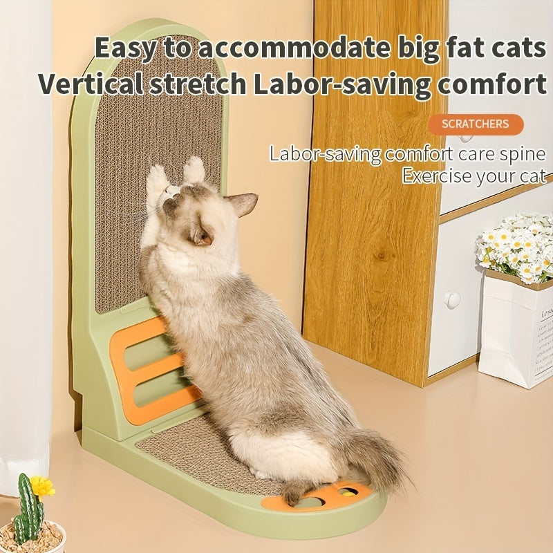 HKM-7032125 L-Shape Vertical Cat Scratching Board - Thickened, Scratch-Resistant, Durable Cat Toy