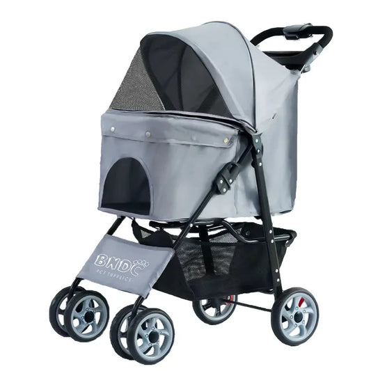 HKM-703251 Compact Foldable Pet Stroller for Travel with Dogs and Cats