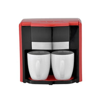 HKM-703315 Compact 300ml Coffee Maker with Hot Plate and Dual Drip Cups